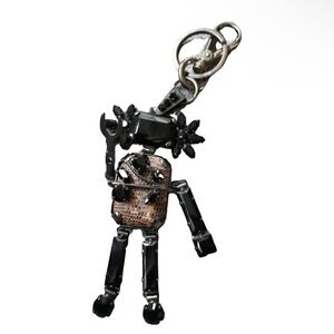 Prada Saffiano Leather and Crystal Robot Bag Charm